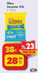 ÜLKER COCOSTAR ÇİKOLATA 4'LÜ 100 G